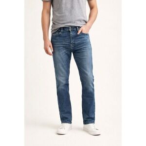 Hollister Mens Jeans Size 34x32 Dark Wash Blue Slim Straight Epic Flex Denim